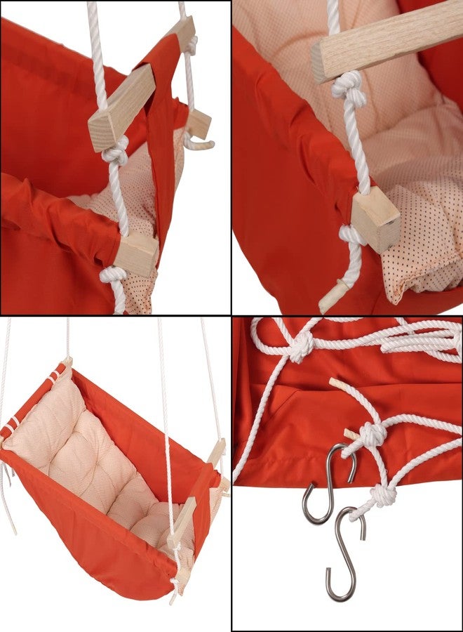 BOFFLE أرجوحة بوفل للأطفال الرضع والصغار، كرسي نوم معلق للأطفال حديثي الولادة للاستخدام الداخلي والخارجي، كرسي خشبي معلق للأطفال حتى عمر سنتين - Image 5